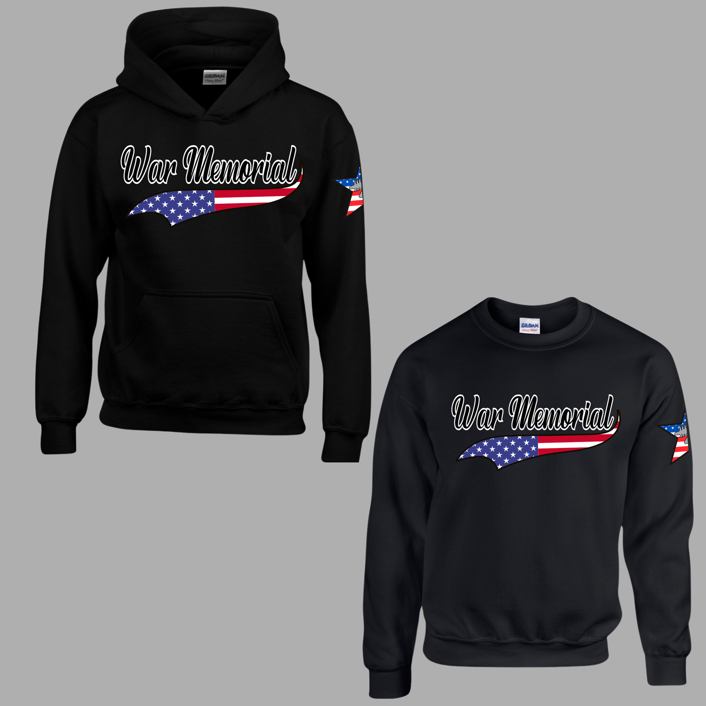017 - WAR MEMORIAL Baseball design (Tee- Shirt - Crewneck Sweatshirt or Hooded Sweatshirt)