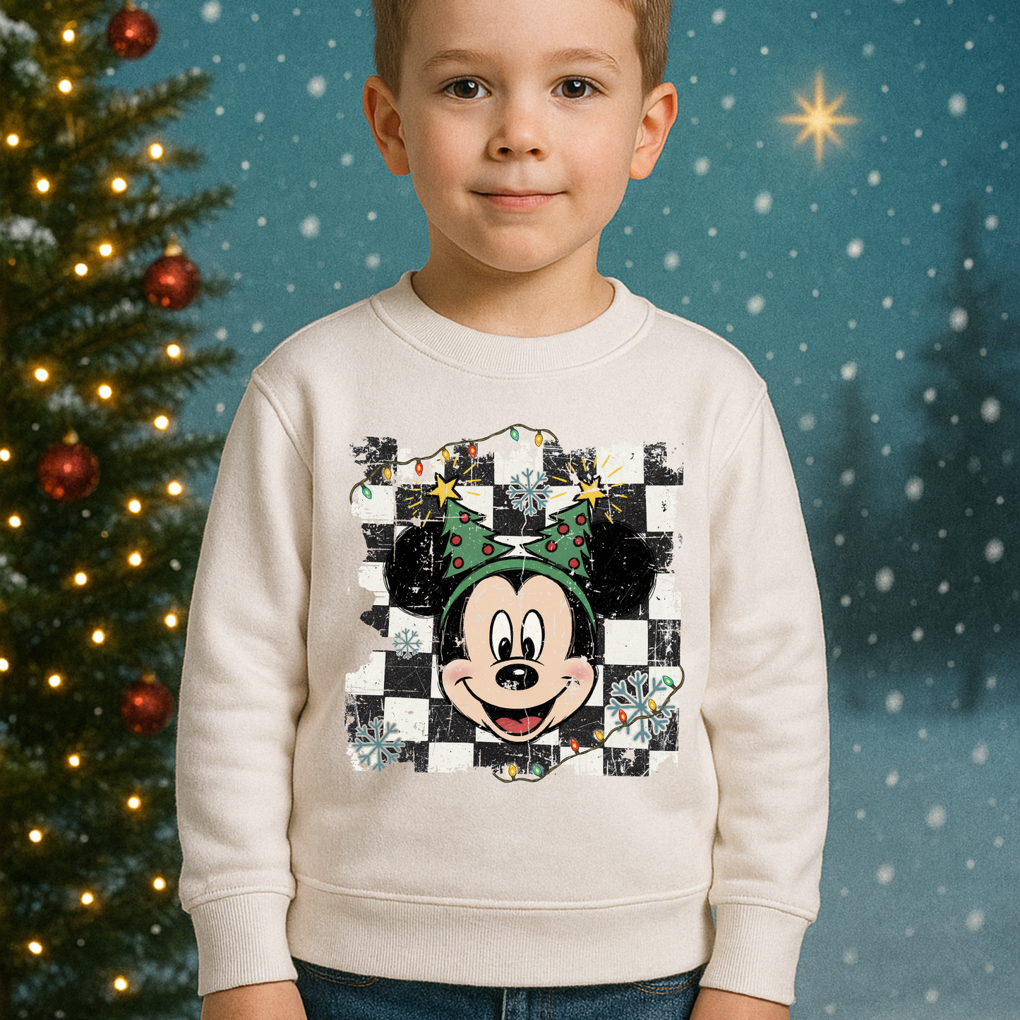 024 - Mckey Checkers - Tee-shirt - Crewneck or Hooded Sweatshirt