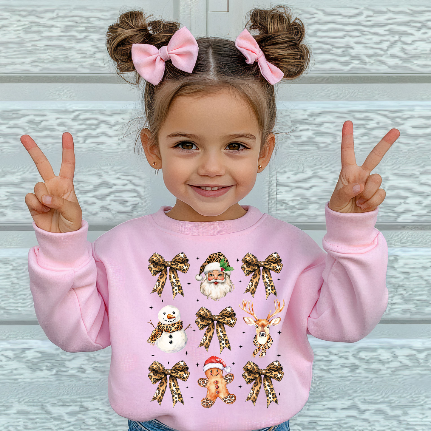 010 -Cheetah Santa - Tee-shirt - Crewneck or Hooded Sweatshirt