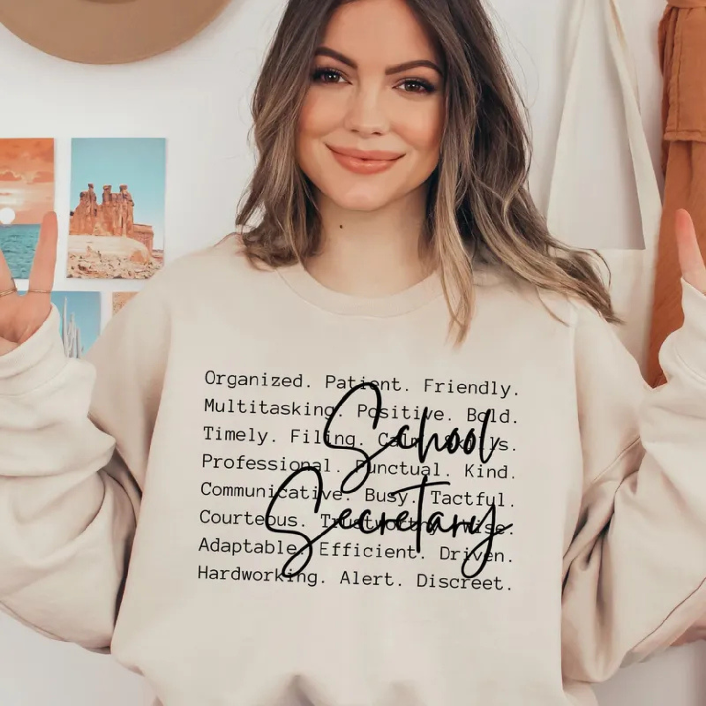 School Secretary- Tee-shirt - Crewneck or Hooded Sweatshirt