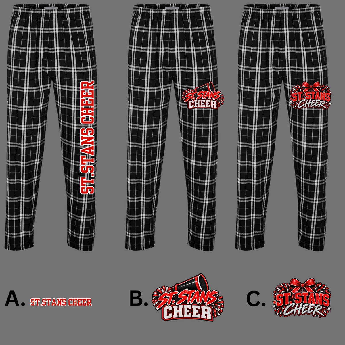 St. Stans Athletics 013 - CHEER -Boxcraft Buffalo Plaid Pajama Pants