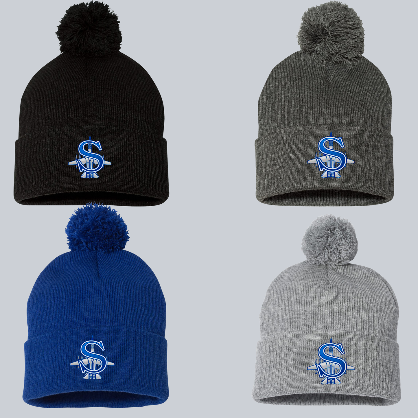 SBG 002- Pom Pom Beanie Solid Colors