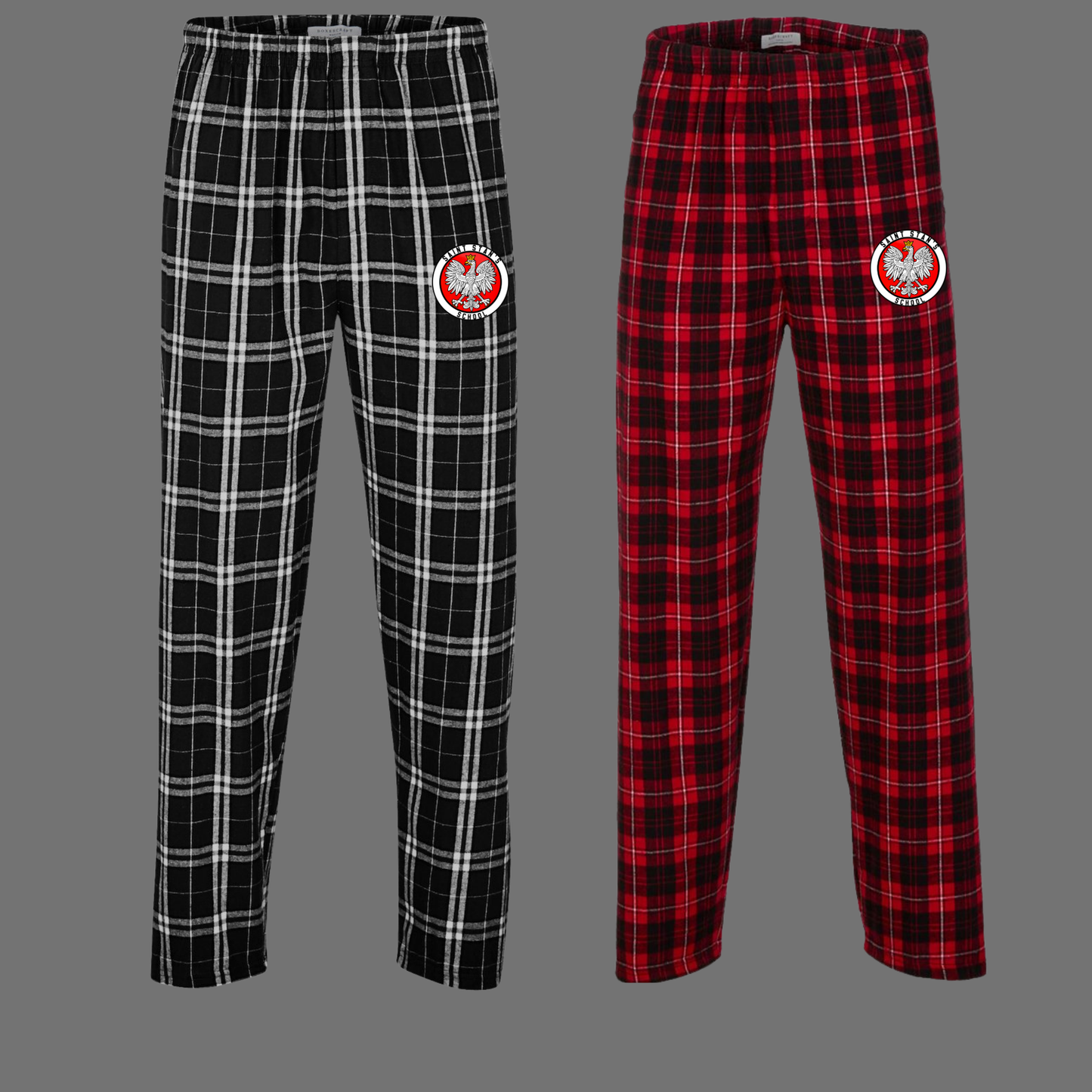 SSK 017 - St. Stans Original logo - Box craft Flannel PJ Pants