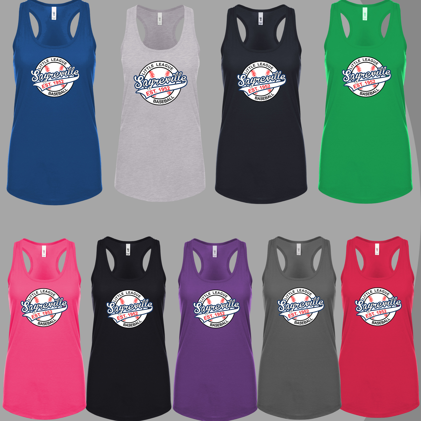 SLL 10 -Sayreville Little League - Next Level - Women's Racerback Tank Top