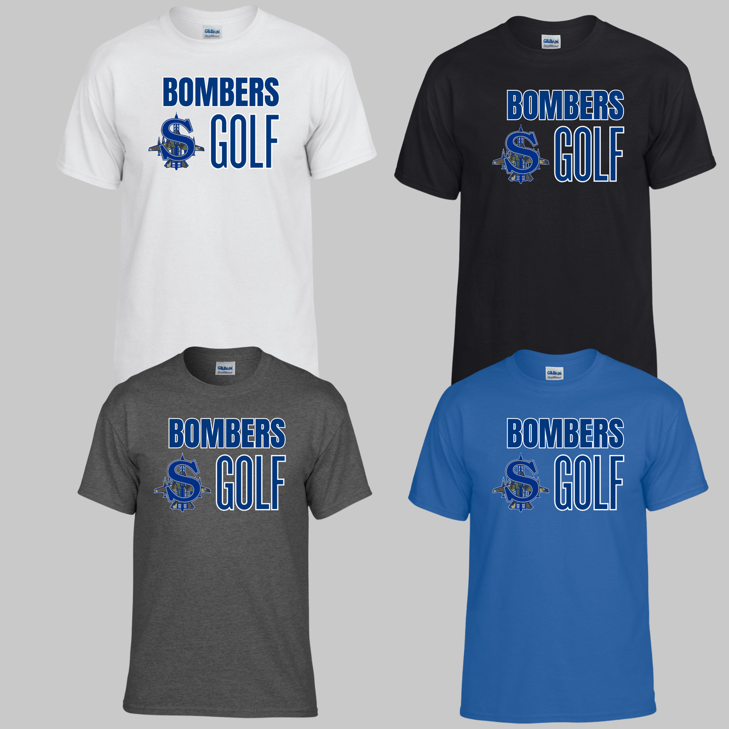 SBG - Tee Shirt - Bombers Golf (word)