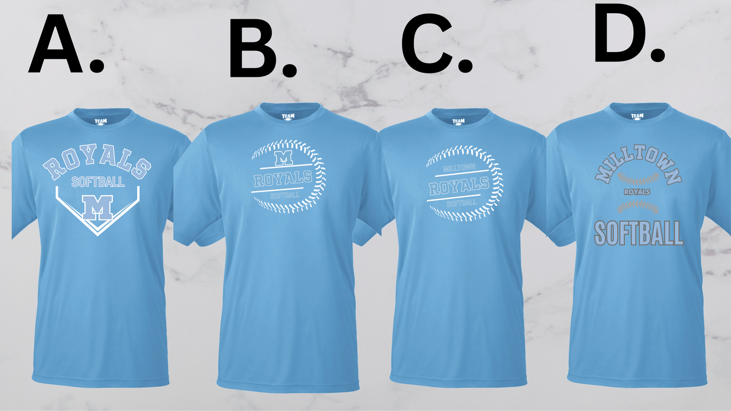 MR 009 - ROYALS - Team 365 Performance T-Shirt (Dri Fit) - CAROLINA BLUE