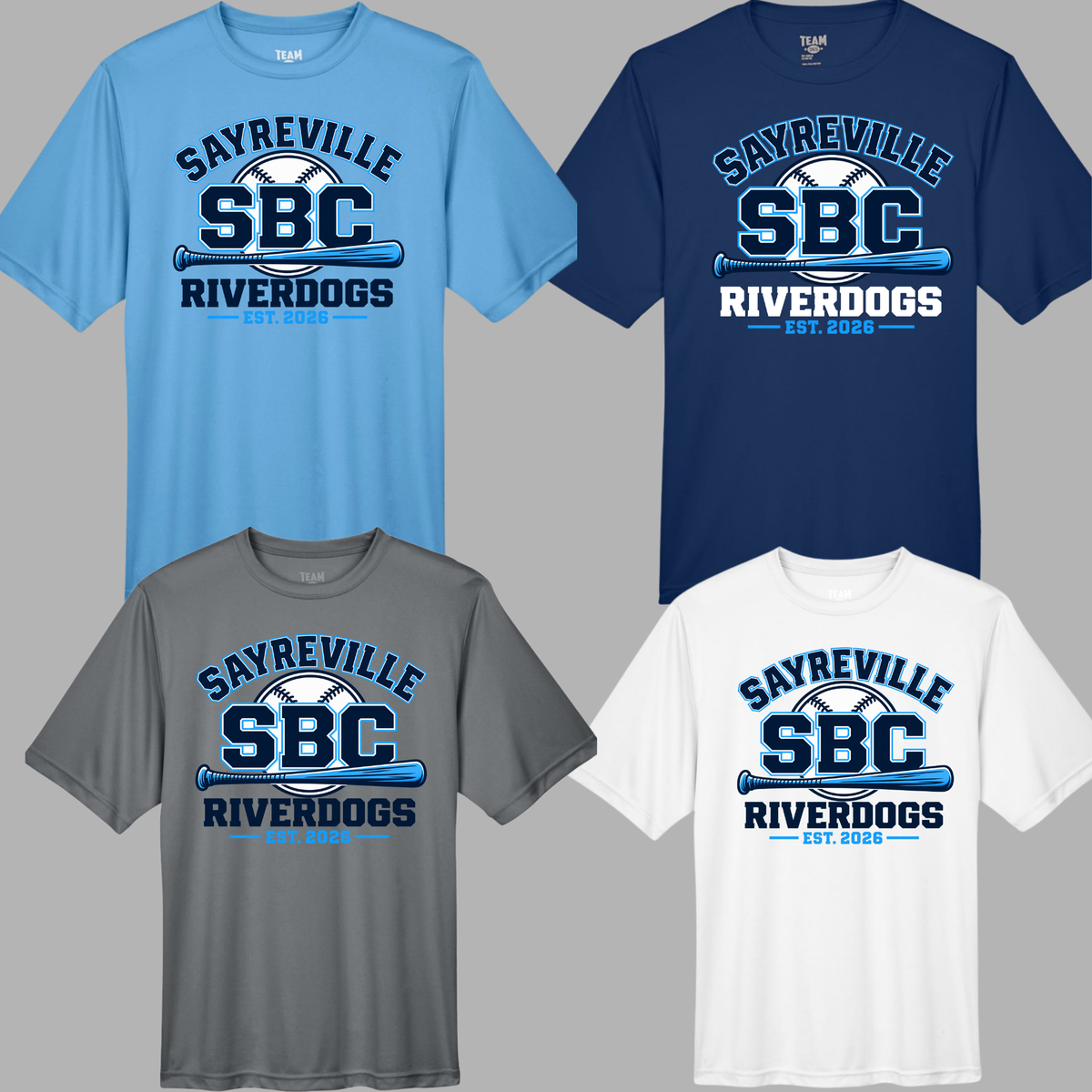 8U Riverdogs - Sayreville Riverdogs est 2026 design - Performance Tee Shirt (Dri Fit)