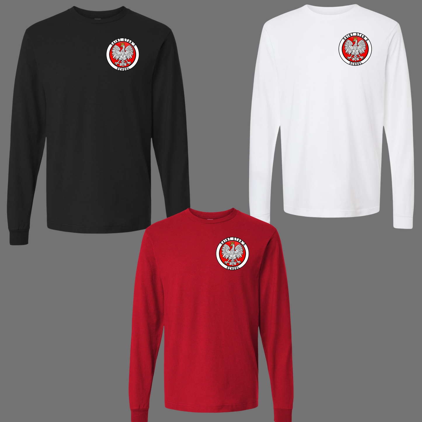 021- SSK- St. Stan's original logo pocket size - - Long sleeve Shirt