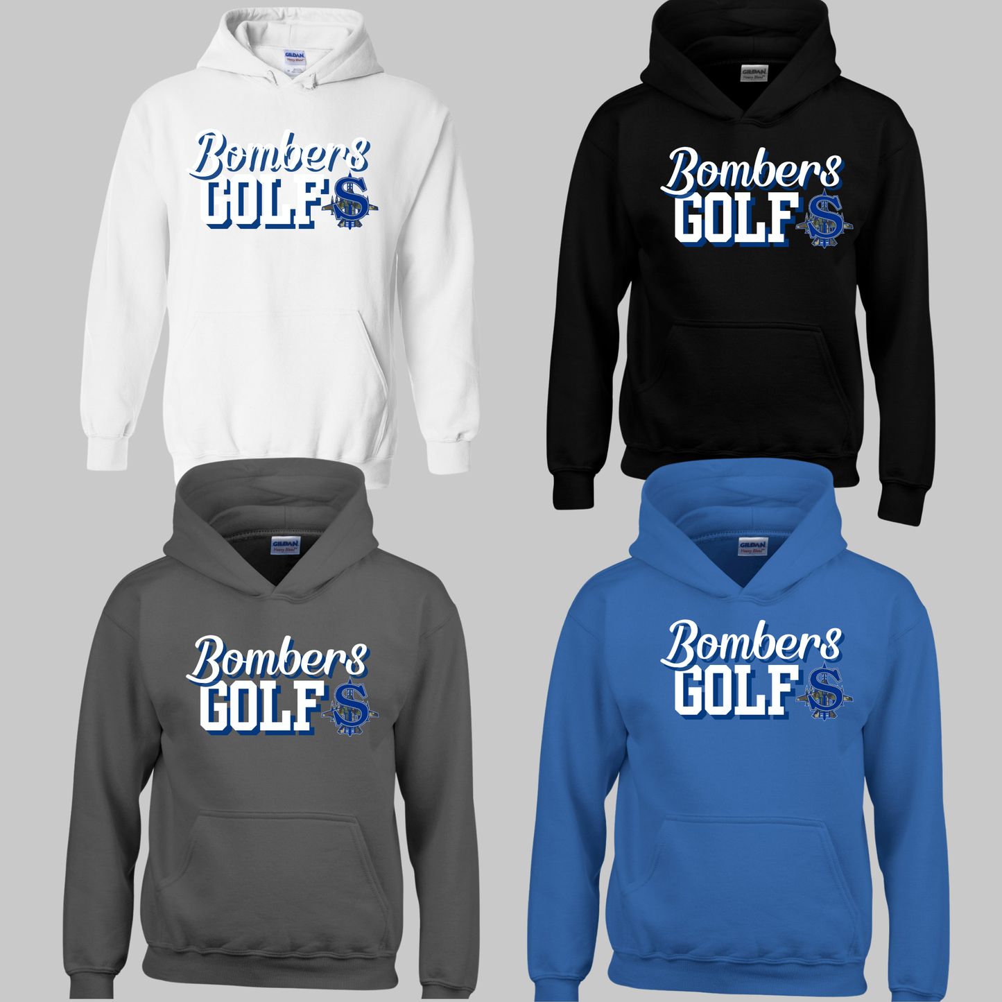 SBG- Crewneck Sweatshirt or Hooded Sweatshirt or Tee Shirt - Sayreville Golf Script
