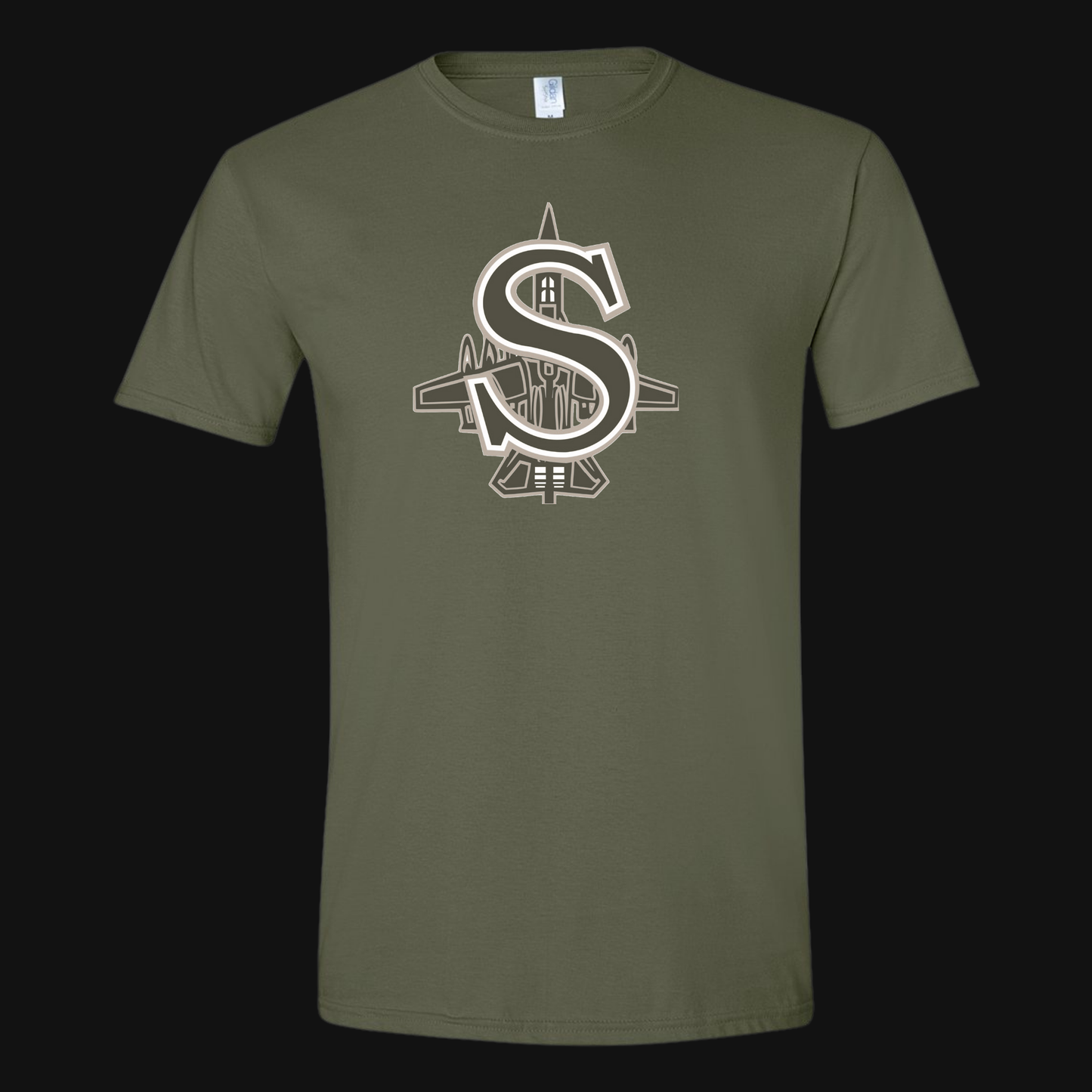 BBB - 004 - Camouflage w/ Green S logo - Tee-Shirt, Crewneck Sweatshirt or Hooded Sweatshirt