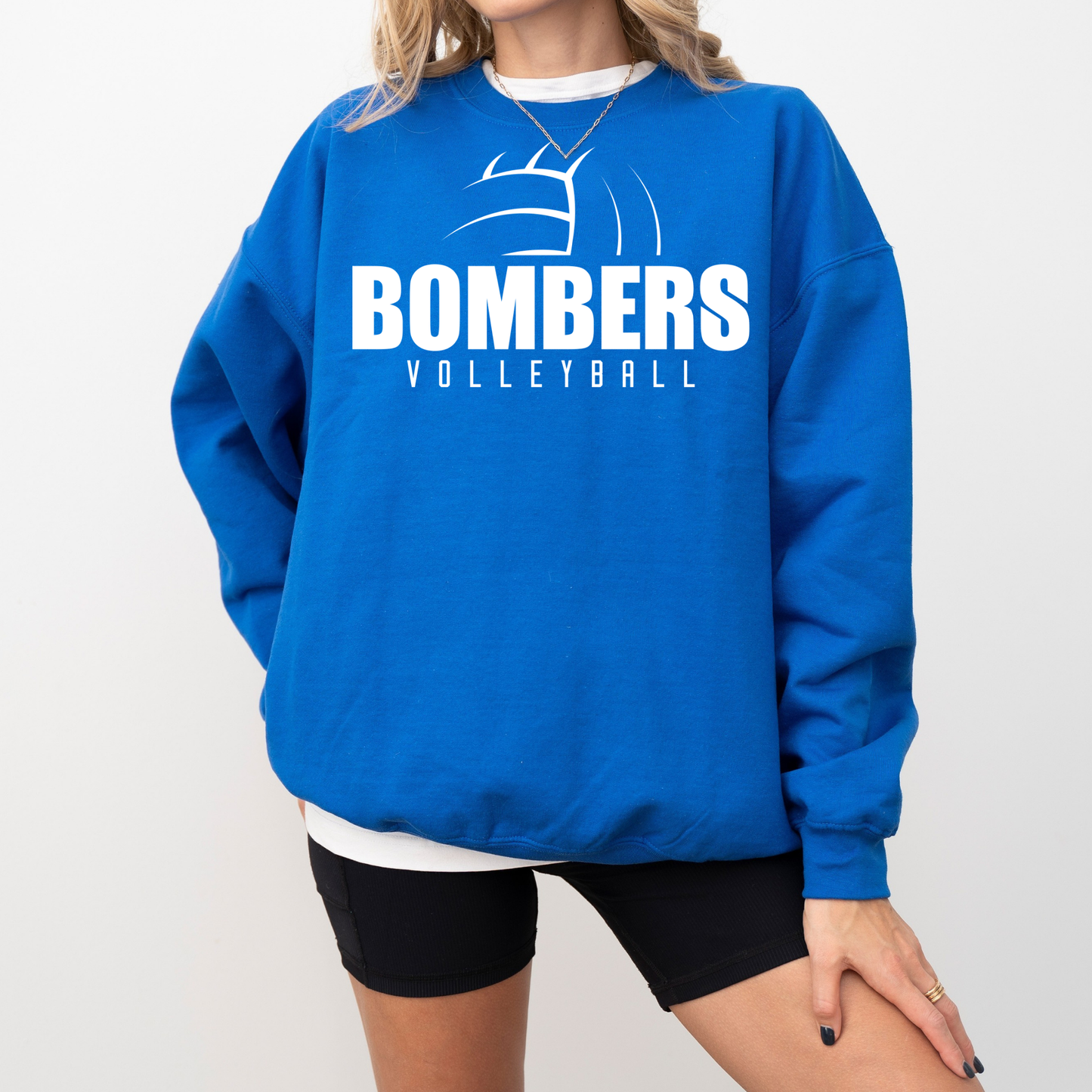 Volleyball 002- Soft style - Fleece Crew Neck Sweatshirt