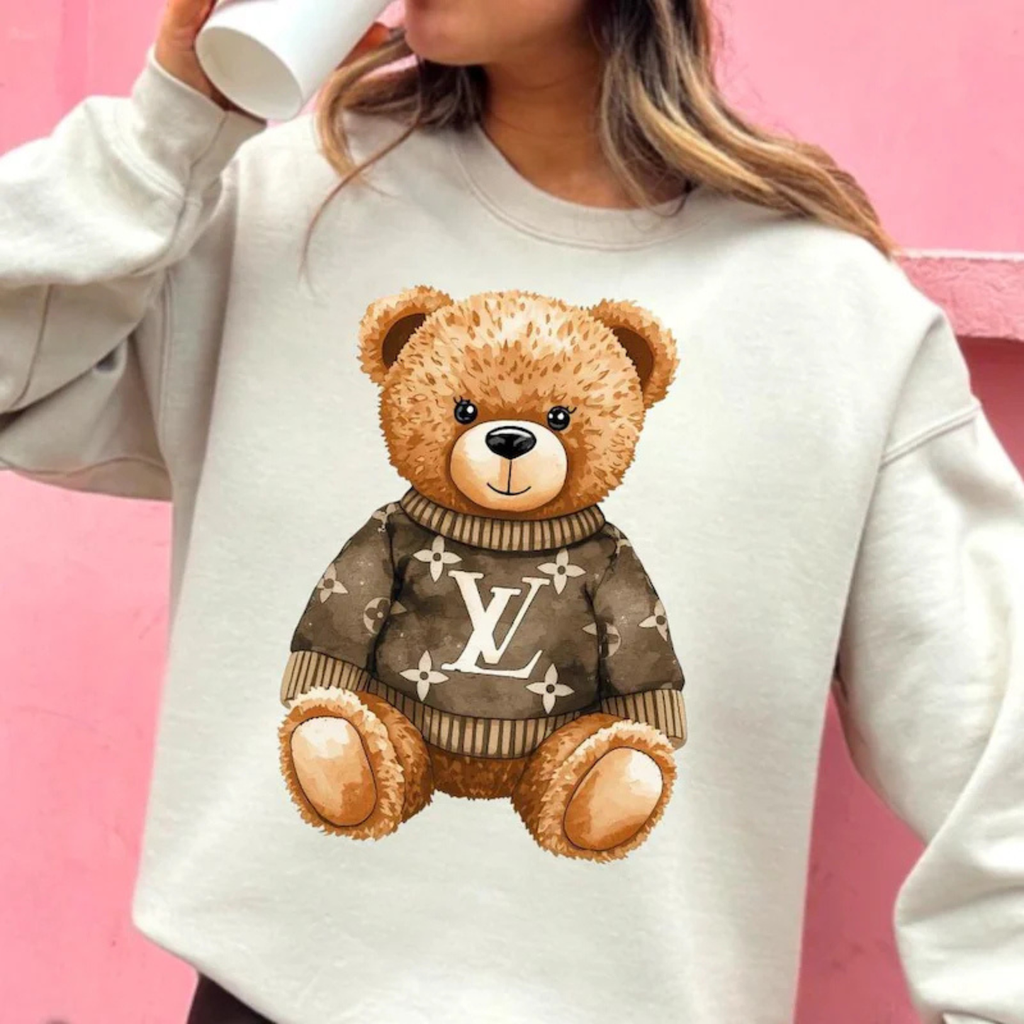 041 - Inspired By LV Designs - Bear - Tee-shirt - Crewneck or Hooded Sweatshirt