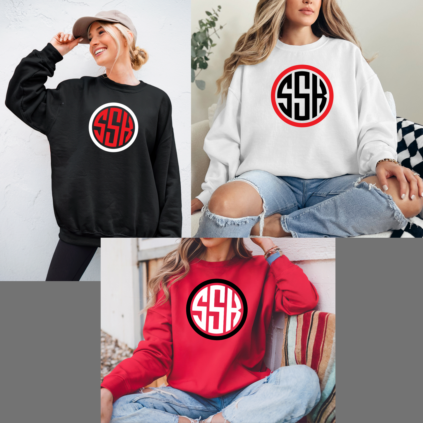 SSK 003 - SSK Logo - Fleece Crew Neck Sweatshirt