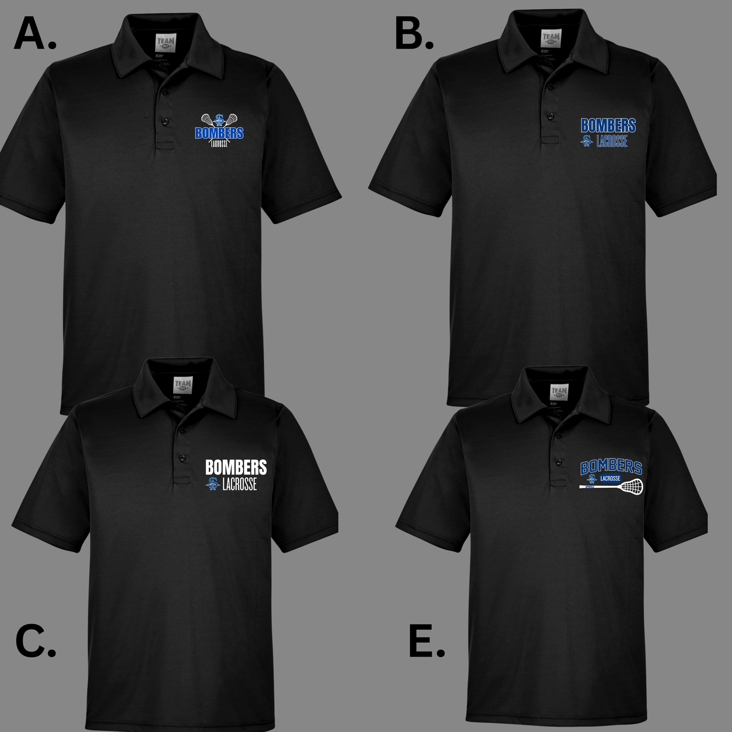 LAX 026 - Team 365 Performance POLO SHIRT - Black