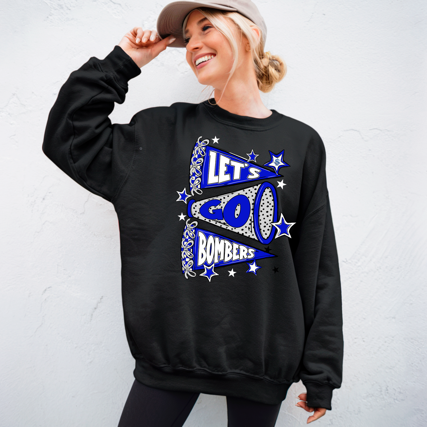 Soccer 029 -LETS GO BOMBERS- Fleece Crewneck Sweatshirt