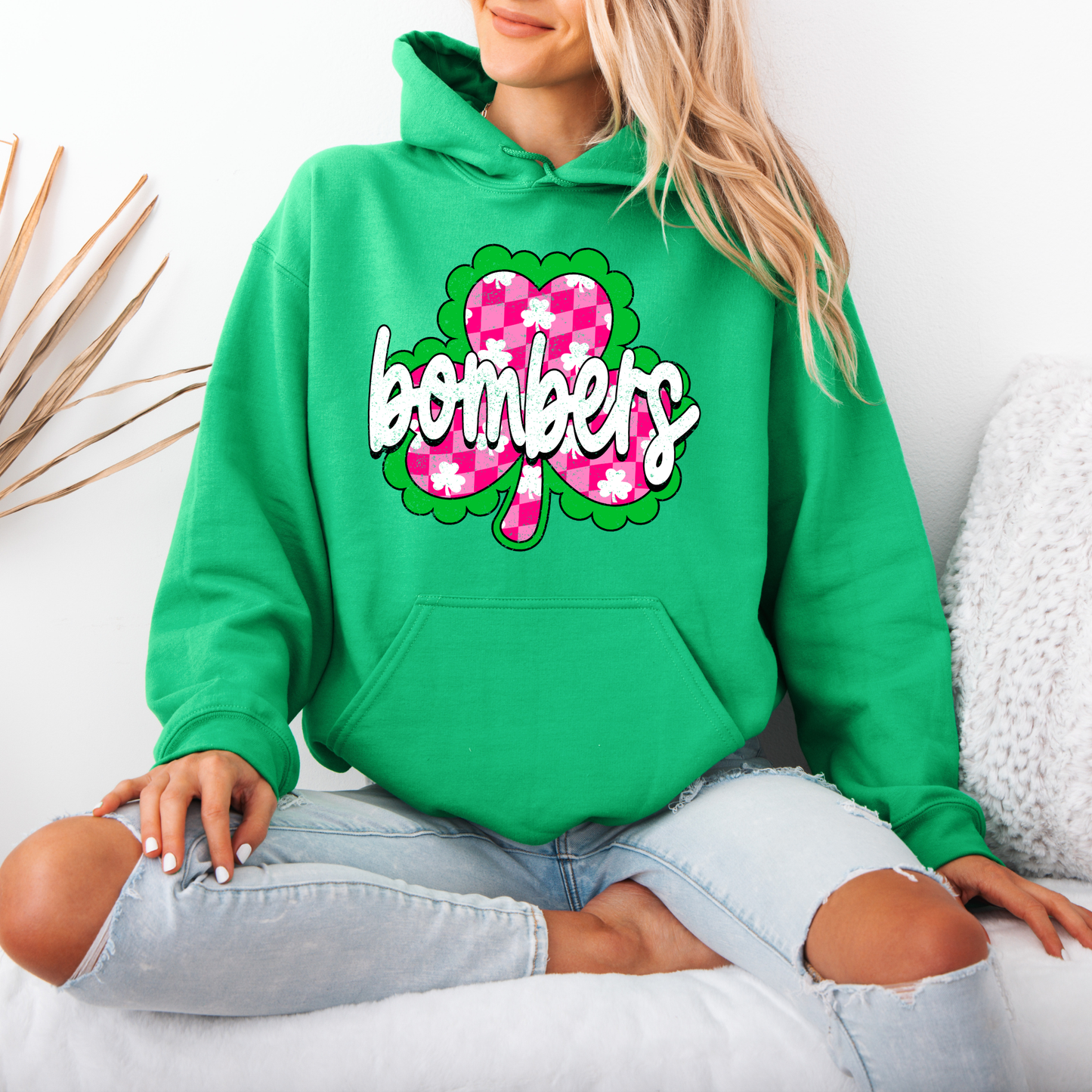 BOMBERS in PinkShamrock - Crewneck Sweatshirt or Hooded Sweatshirt or Tee Shirt