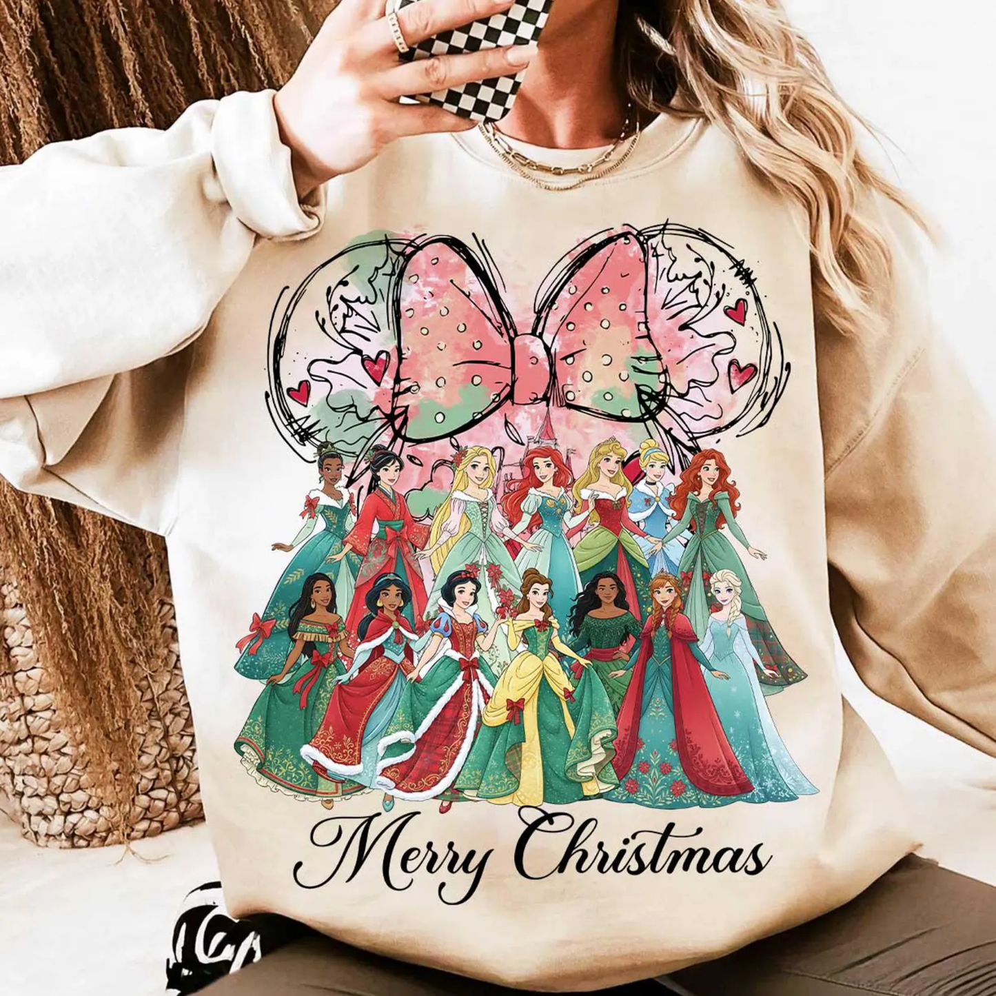 024 - Princess Christmas- Tee-shirt - Crewneck or Hooded Sweatshirt
