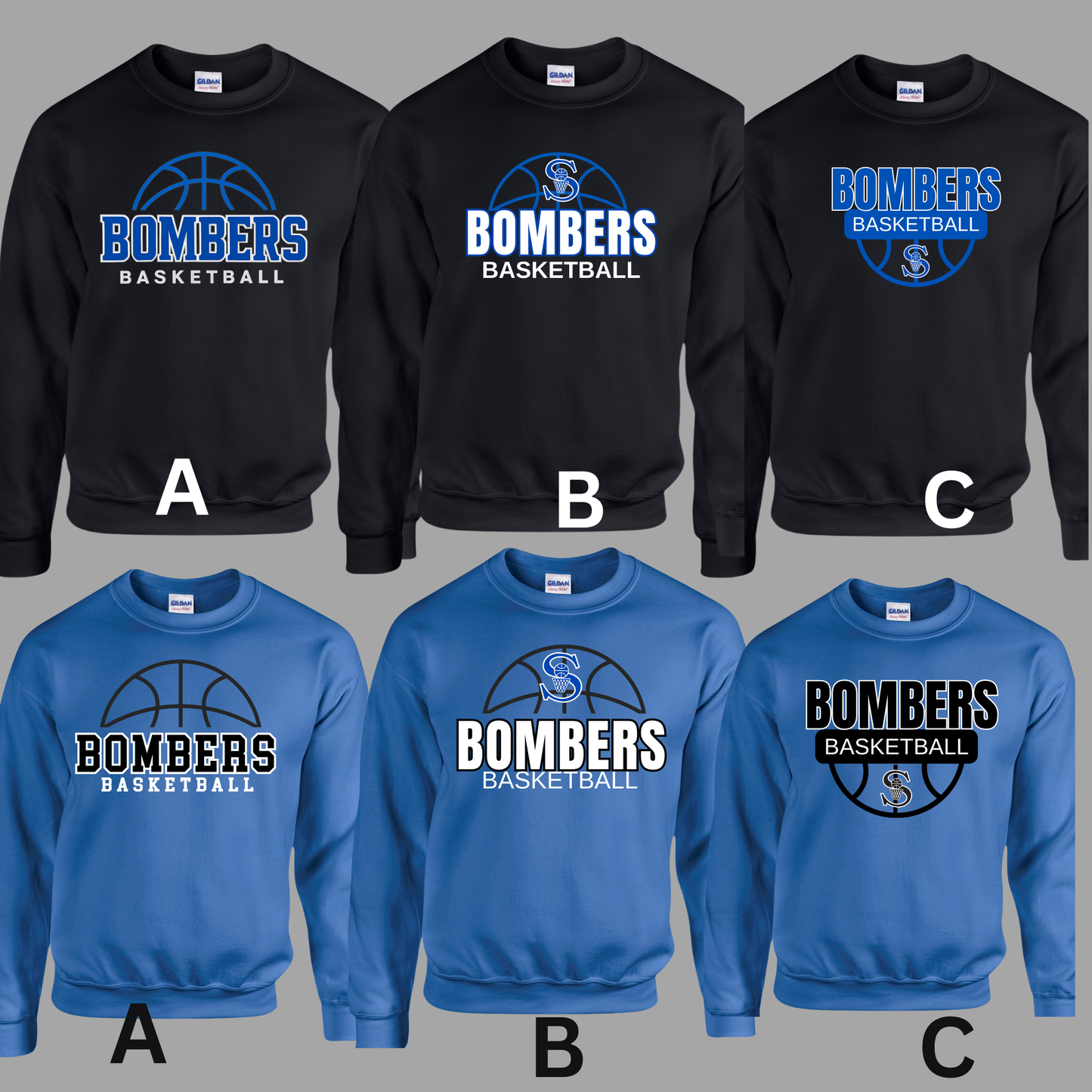 BGB 002 - Sayreville Girls Basketball -CREW neck Sweatshirt