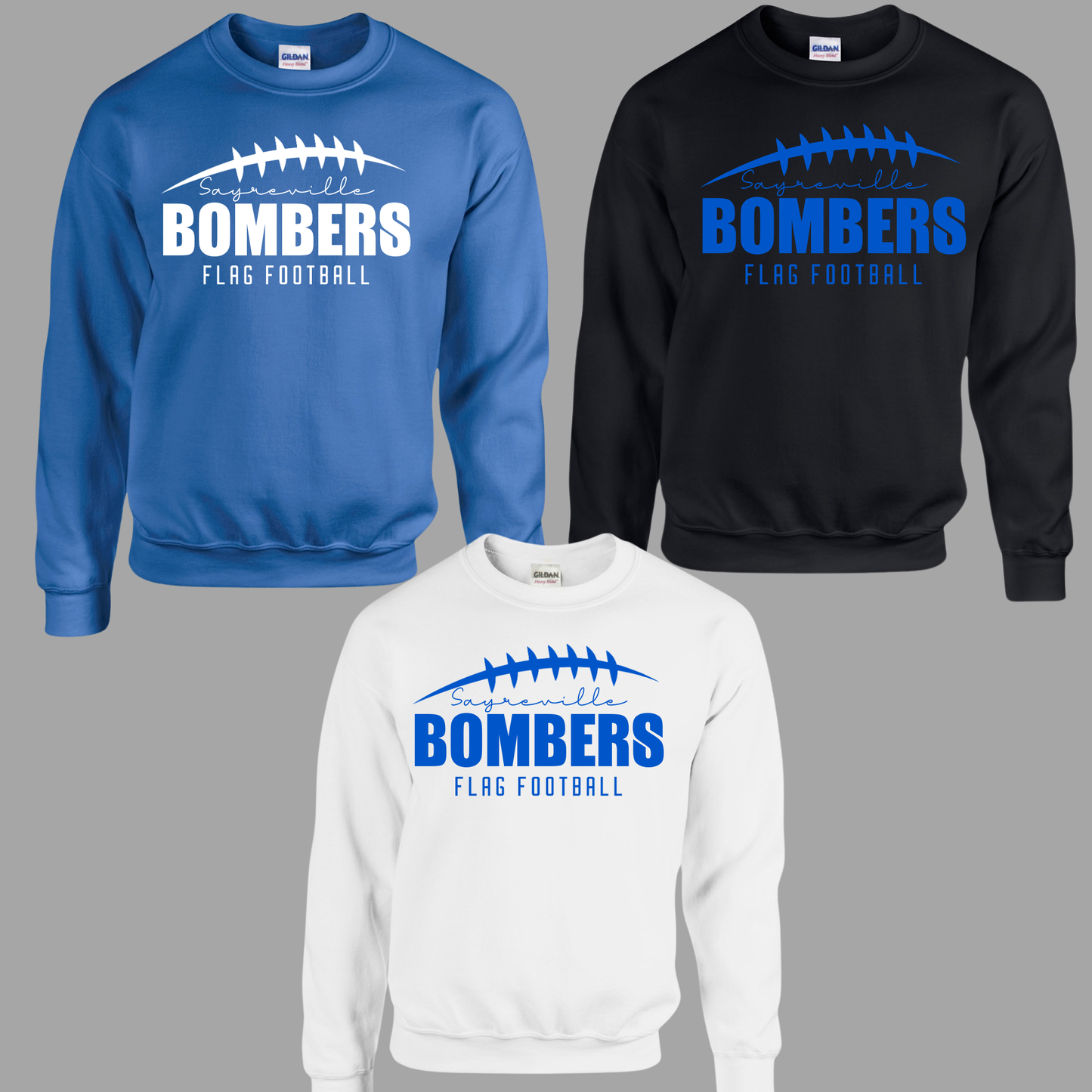 Flag - Crew Neck Sweatshirt - Bombers Flag Football (Football)