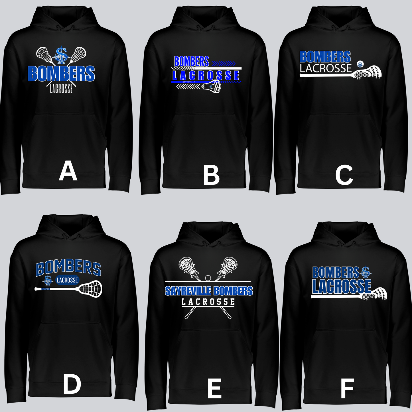 LAX 002 - Performance Dri Fit Fleece Hooded Sweatshirt - Black