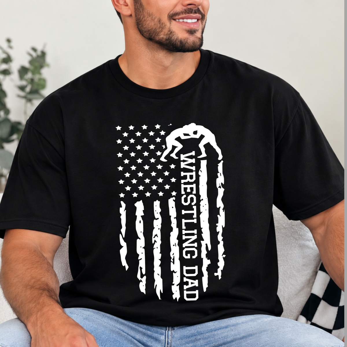 Rec Wrestling 015 - Wrestling Dad - Tee Shirt, Crew neck Sweatshirt, or Hooded Sweatshirt