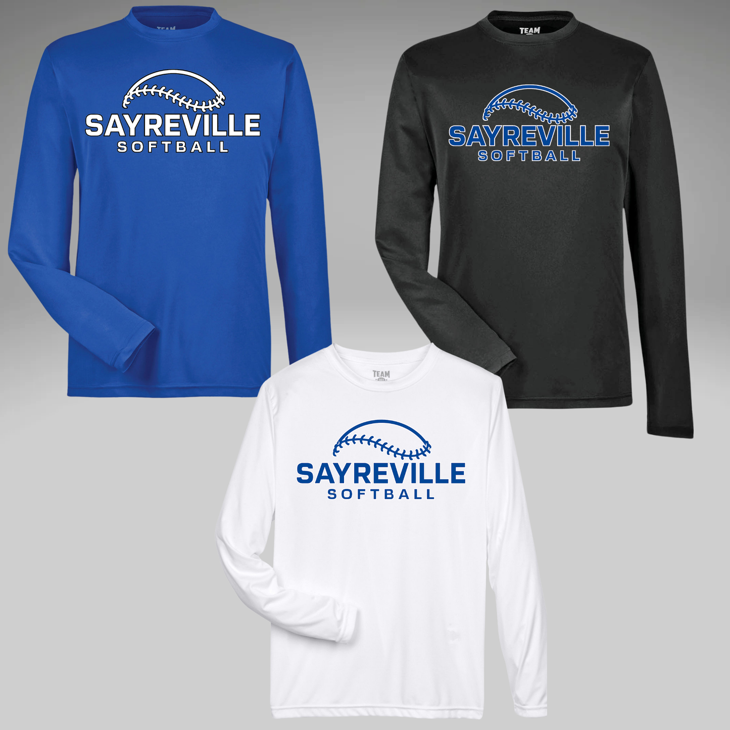 Softball 010 - Sayreville Bombers Softball - Team 365 Performance Long Sleeve Shirt (Dri Fit)