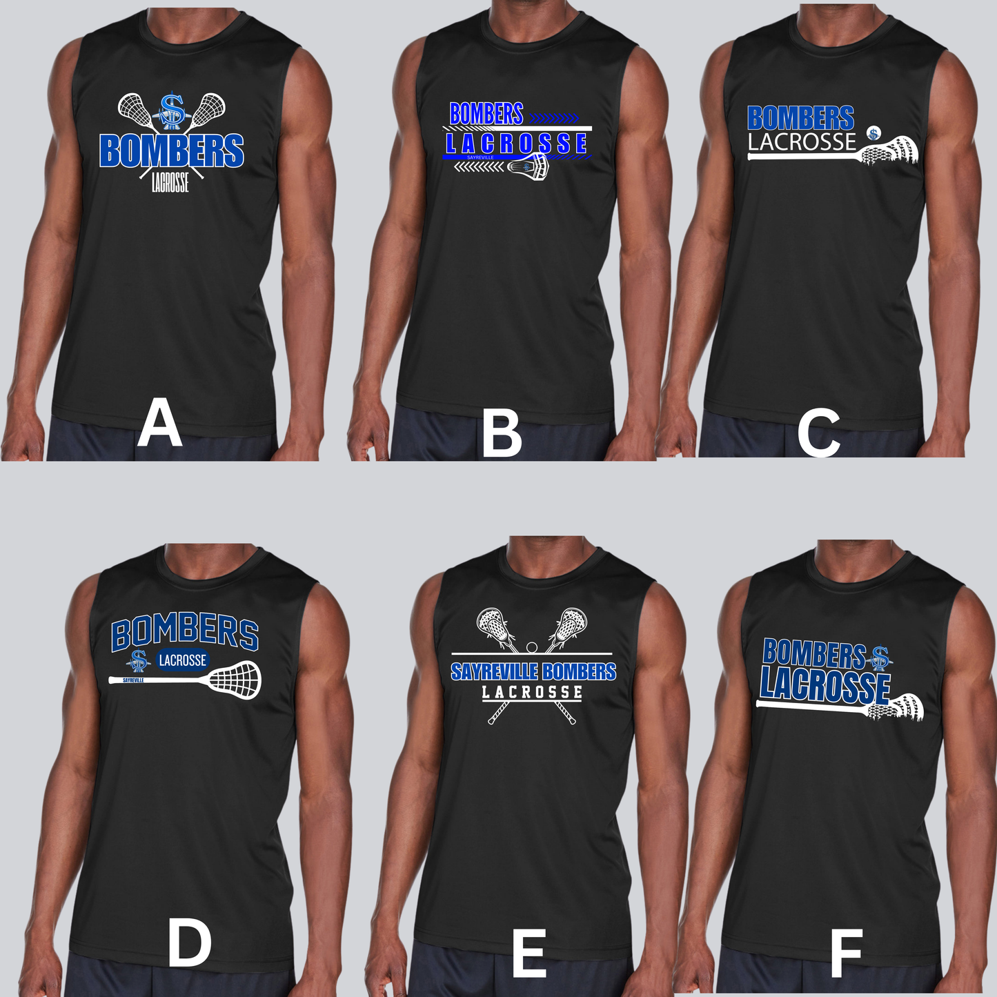 LAX 013 - Men's Performance Tank Top - Dri Fit - Black, Charcoal Gray or Royal Blue