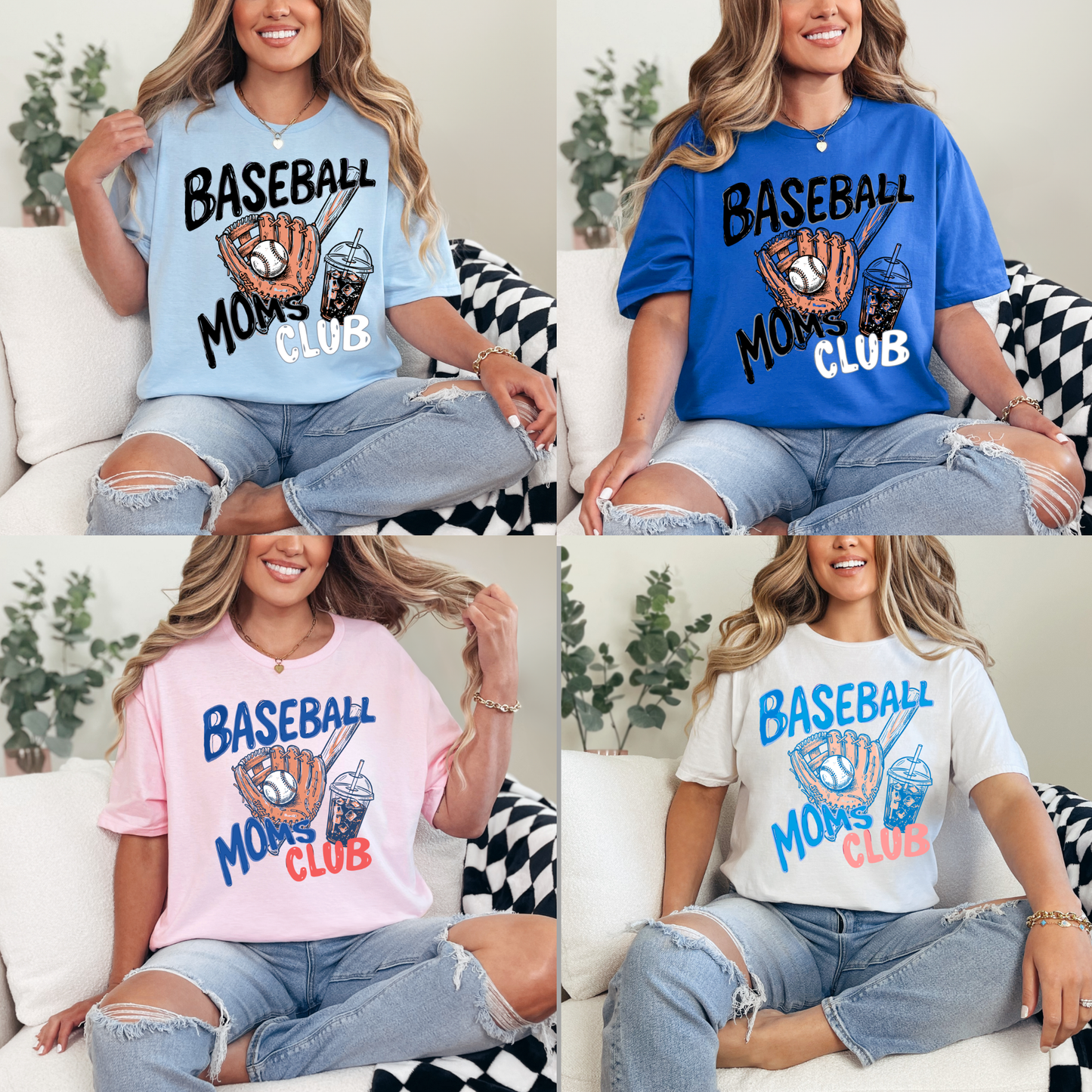 SLL - Sayreville Little League Baseball Mom Club - Crewneck Sweatshirt or Hooded Sweatshirt or Tee Shirt