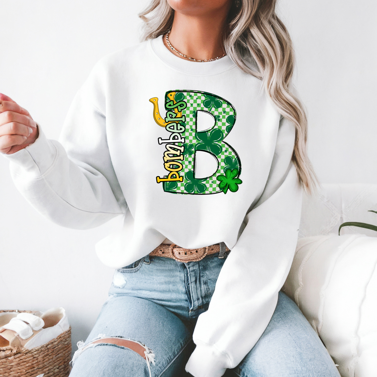 B BOMBERS St. Patty's - Crewneck Sweatshirt or Hooded Sweatshirt or Tee Shirt