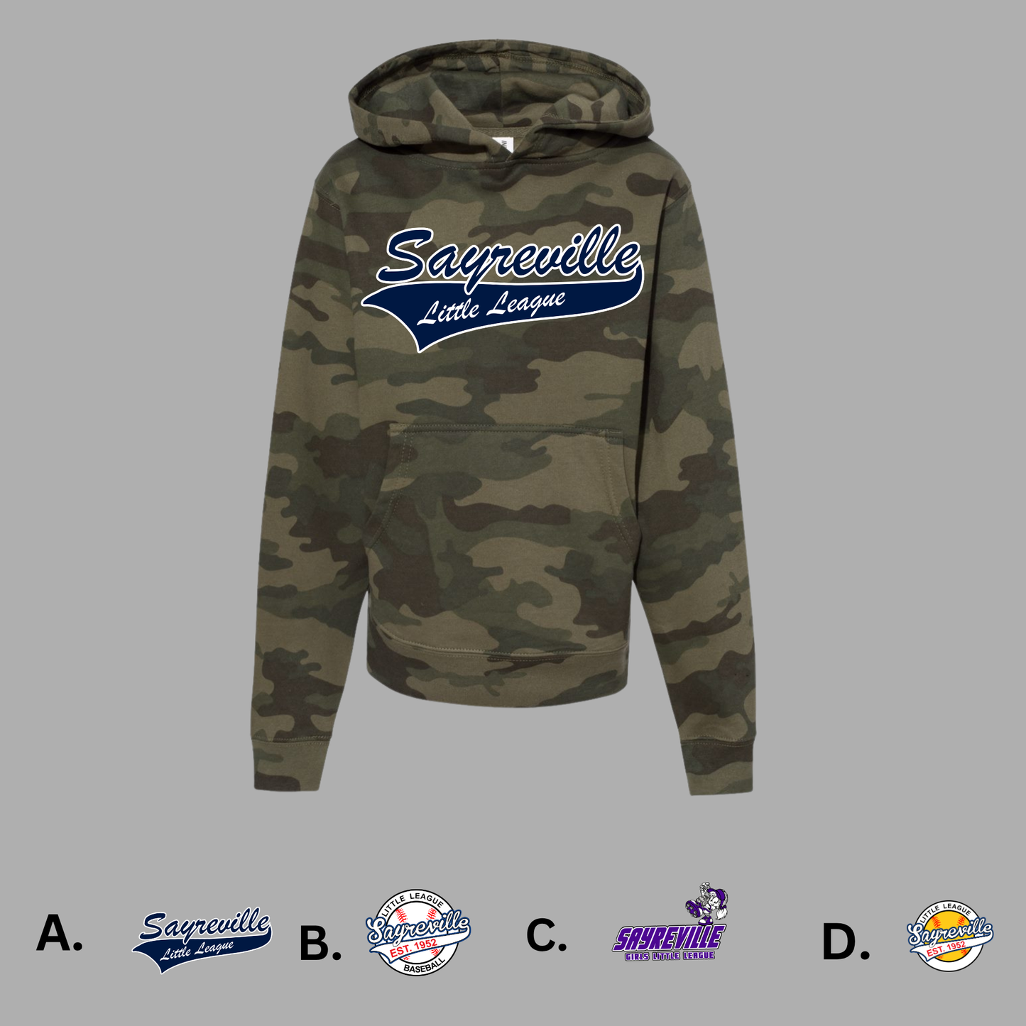 SLL - Sayreville Little League -Camo Hoodie