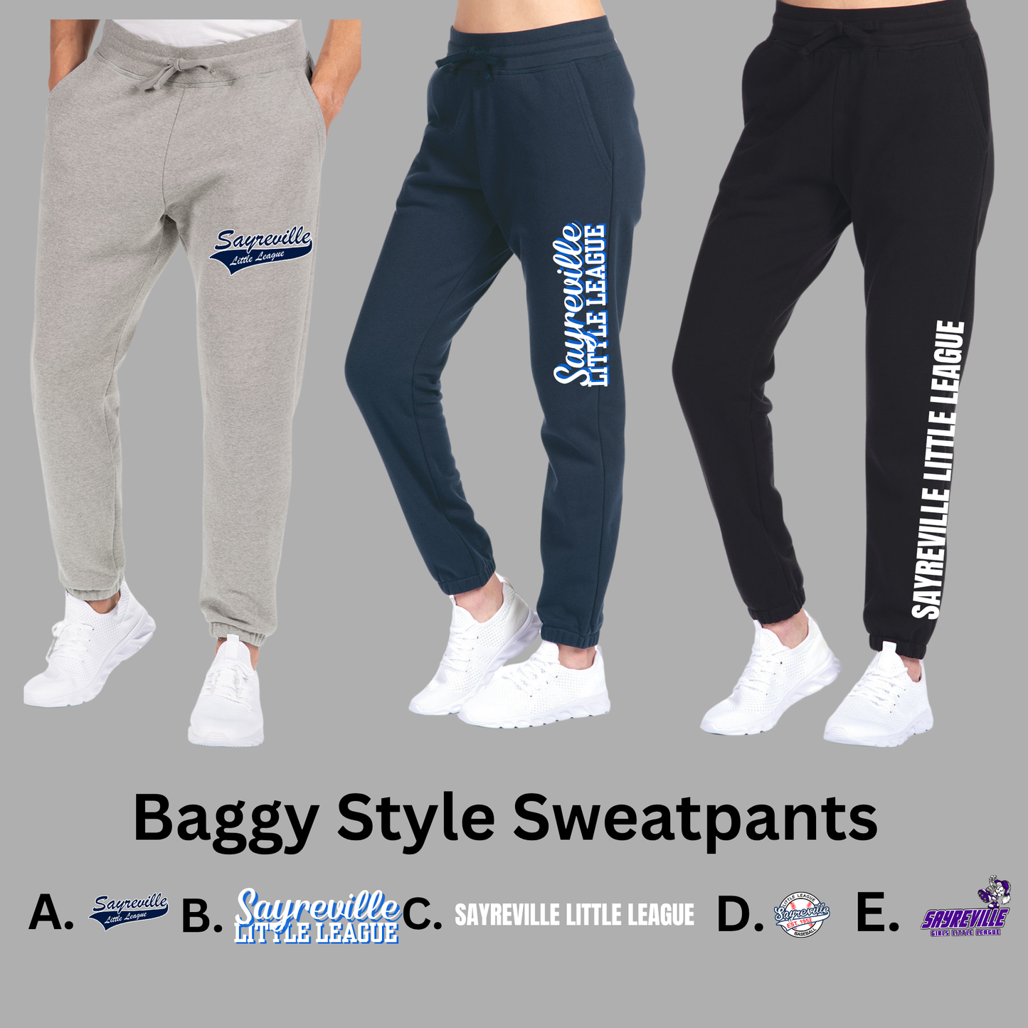 SLL - Sayreville Little League - JOGGER Style Fleece Sweatpants