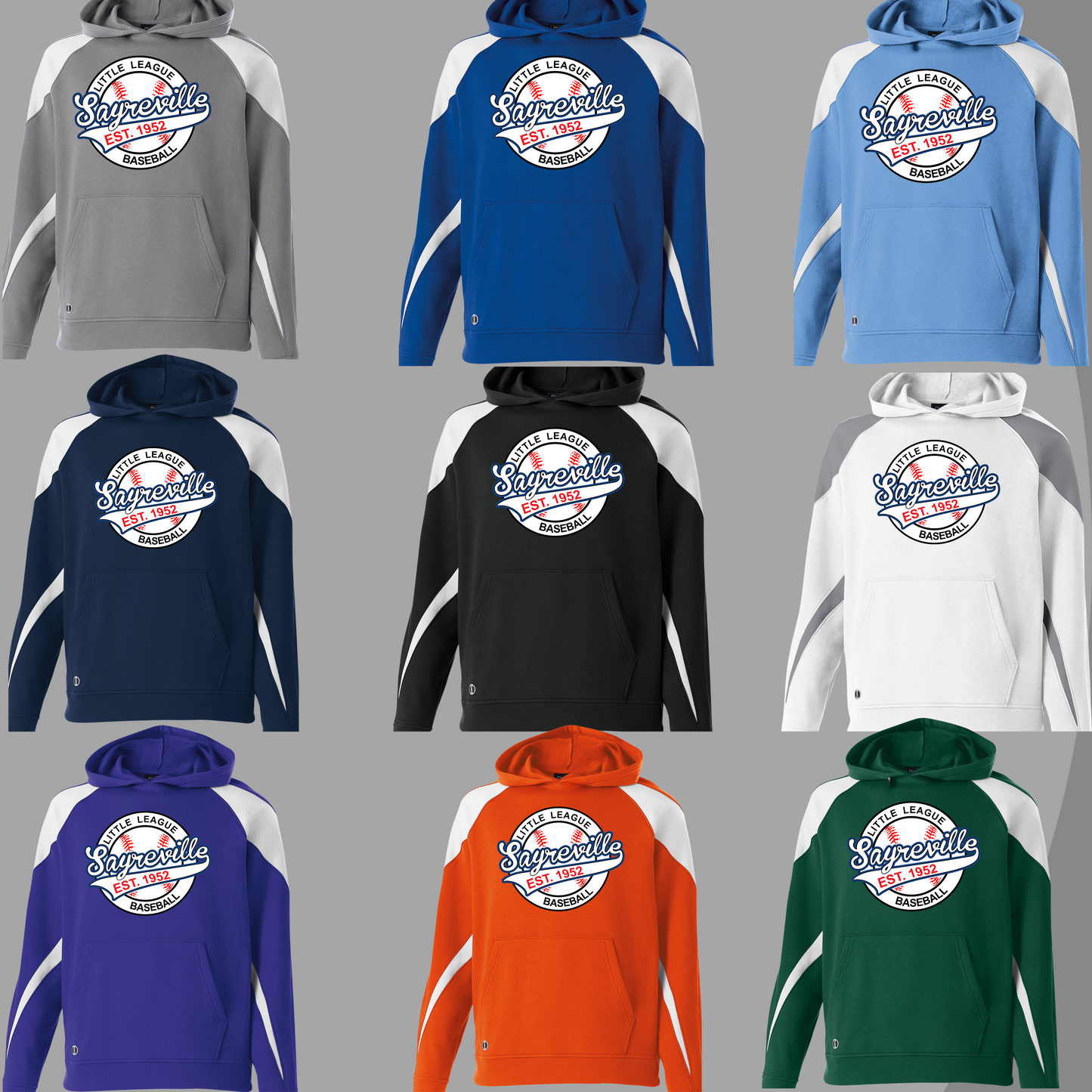 SLL 4- Sayreville Little League - Holloway Fleece Color Block Hooded Sweatshirt