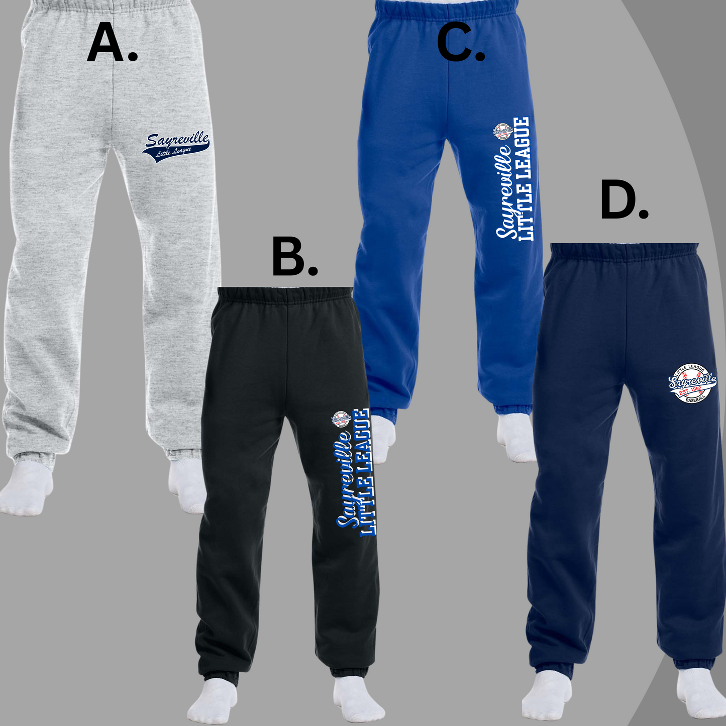 SLL 6 - Sayreville Little League- Baseball Logo's - Next Level Fleece Sweatpants