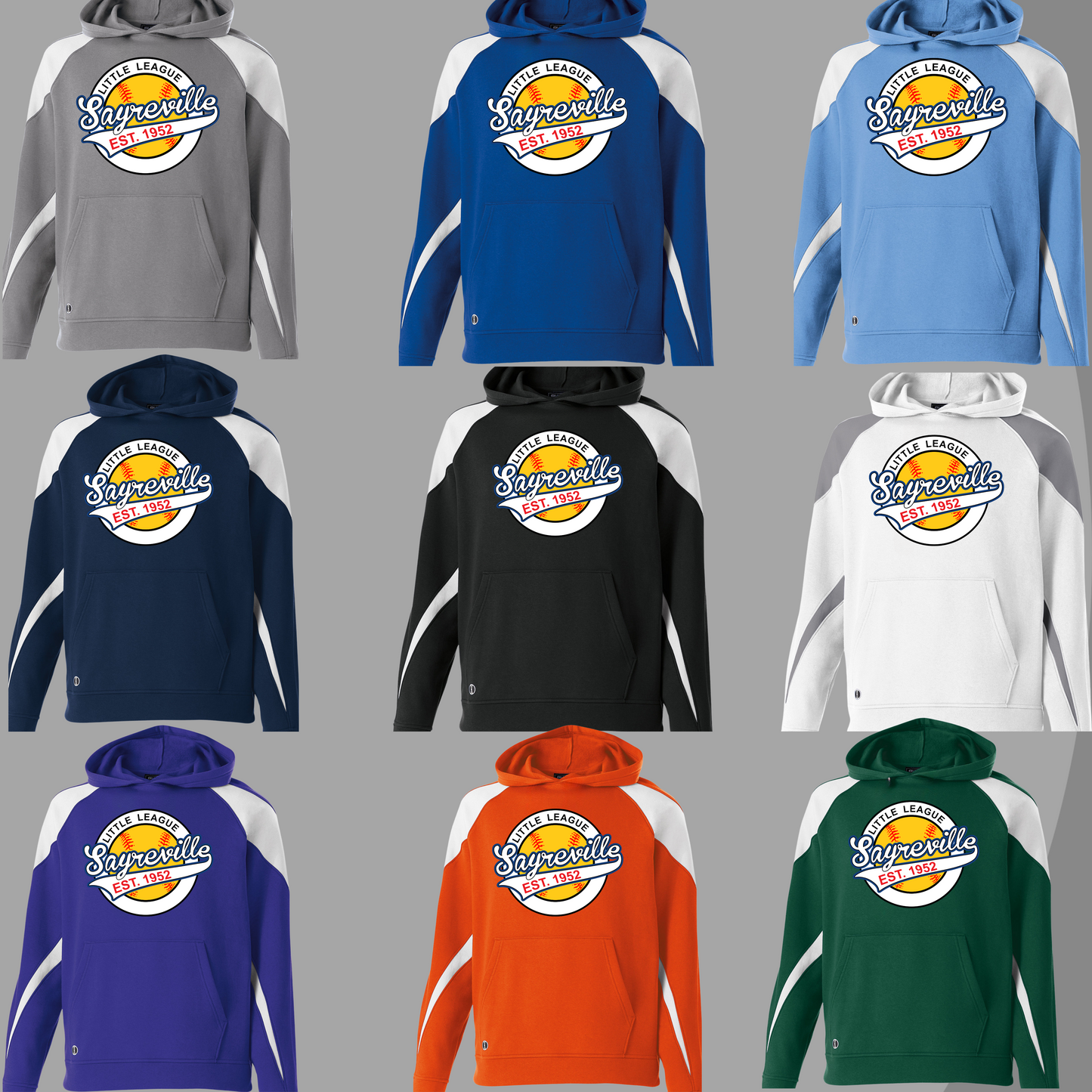 SLL 4- Sayreville Little League - Holloway Fleece Color Block Hooded Sweatshirt