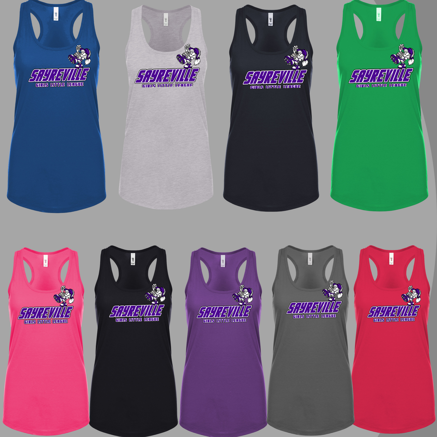 SLL 10 -Sayreville Little League - Next Level - Women's Racerback Tank Top