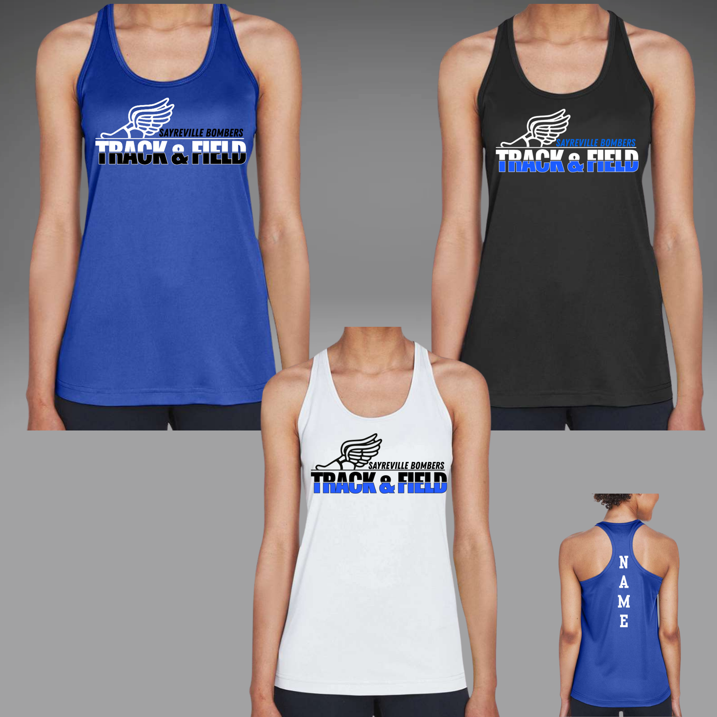 Track & Field - Performance Tank Top (ombre wording)