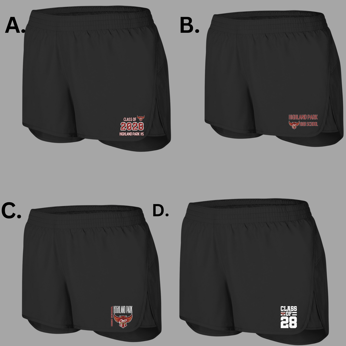 HPHS 011- Augusta Women's Activewear Shorts - Black