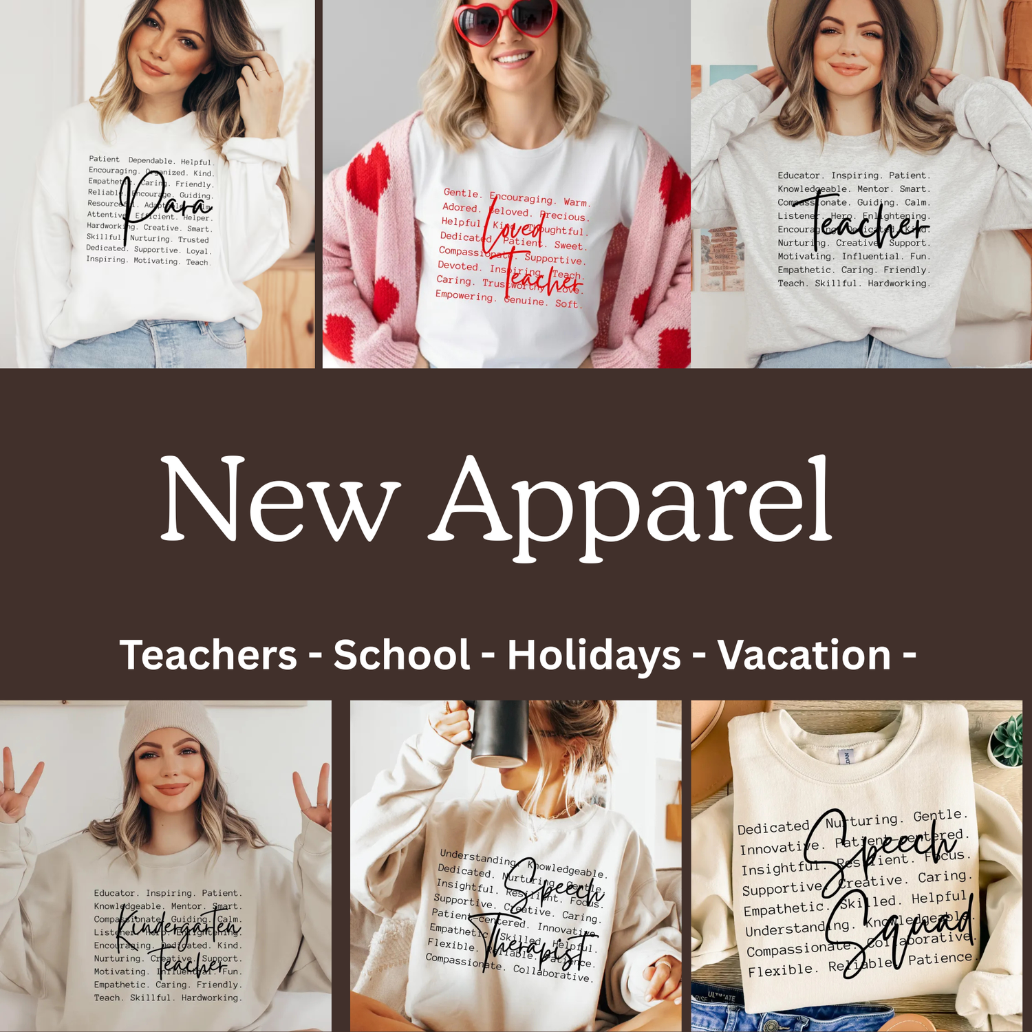 Teacher - Valentine’s -Students Kids Designs- Holiday - Vacation Apparel