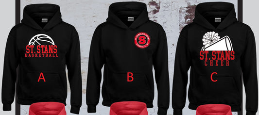 002 - Adult & Youth Unisex Hooded Sweatshirt - BLACK