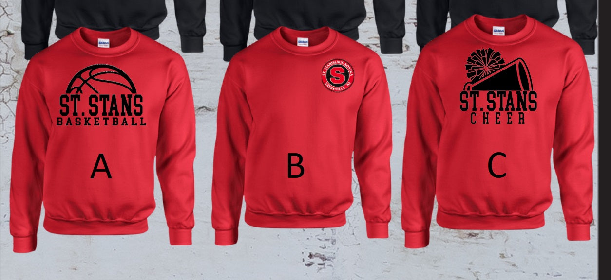 003 -Adult & Youth Unisex Crew neck Sweatshirt - RED