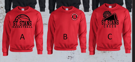 003 -Adult & Youth Unisex Crew neck Sweatshirt - RED