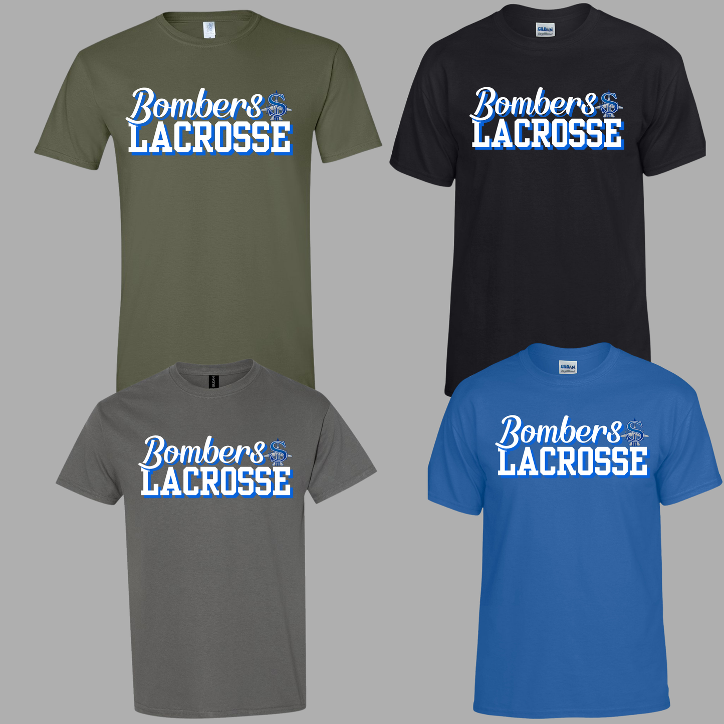 LAX- Bomber Lacrosse (SCRIPT)- Crewneck Sweatshirt or Hooded Sweatshirt or Tee Shirt