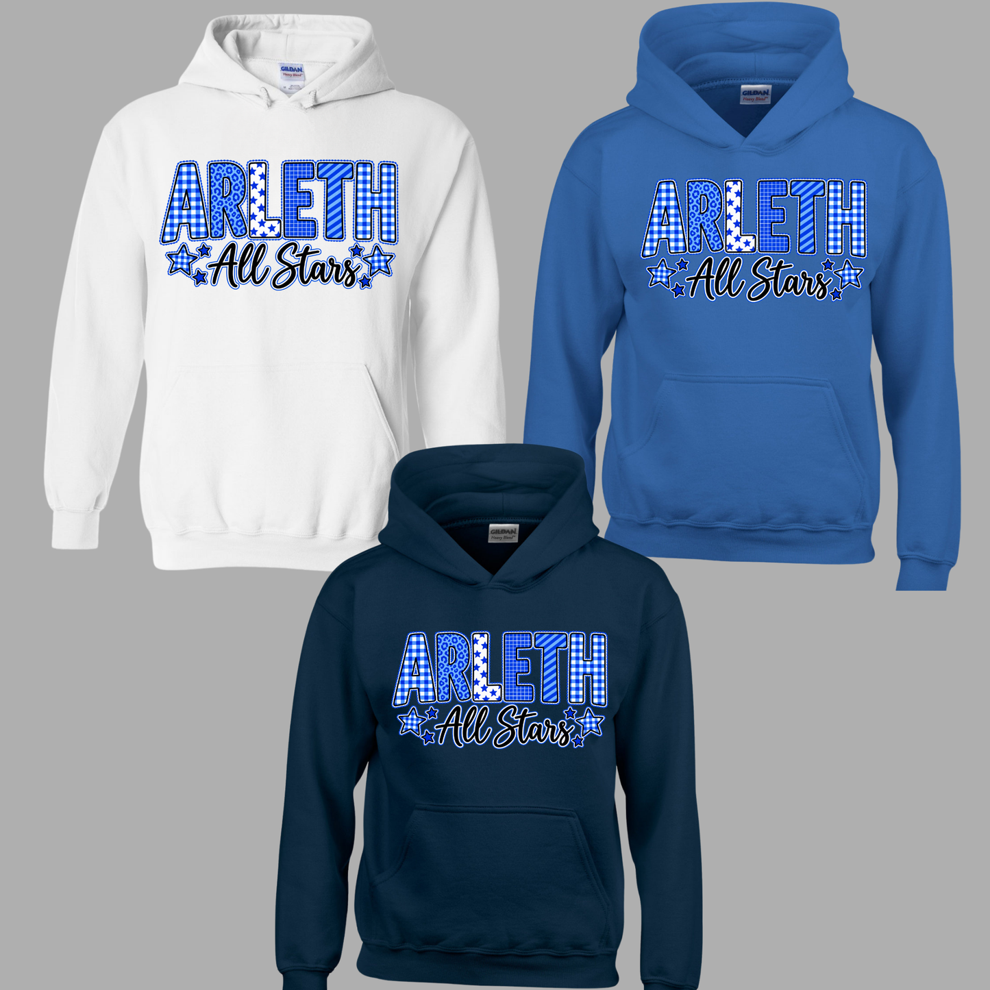 Arleth 001 - ARLETH All Stars (patches design) Tee Shirt, Crew neck Sweatshirt, or Hooded Sweatshirt