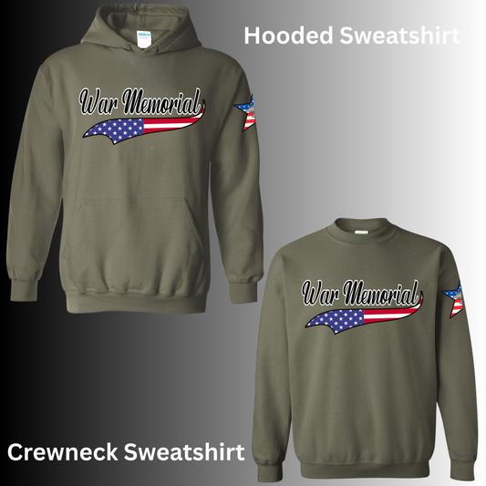 017 - WAR MEMORIAL Baseball design (Tee- Shirt - Crewneck Sweatshirt or Hooded Sweatshirt)