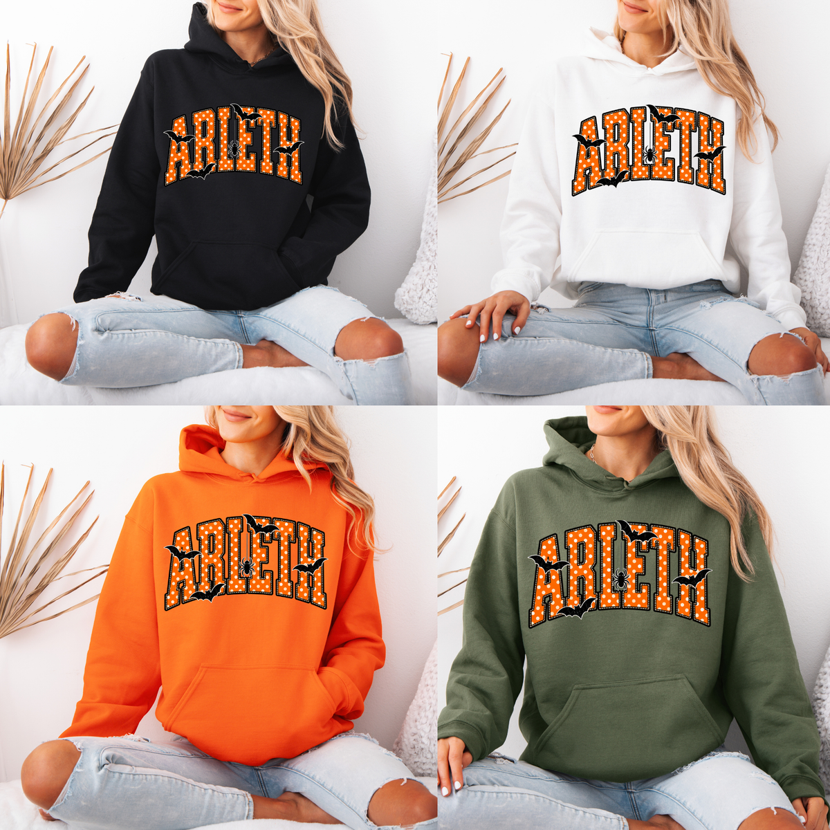 Arleth 024 - ARLETH (Halloween polka dot design) Tee Shirt, Crew neck Sweatshirt, or Hooded Sweatshirt