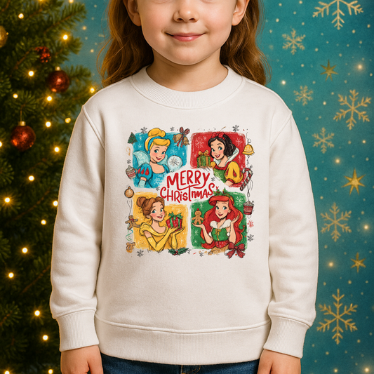 007 -Little Mermaid - Merry Christmas - Tee-shirt - Crewneck or Hooded Sweatshirt