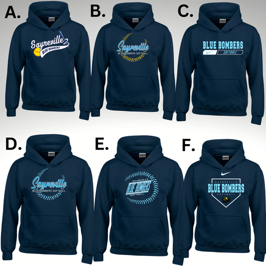 BB 007 - ADULT - Unisex Fleece Hooded Sweatshirt - NAVY BLUE