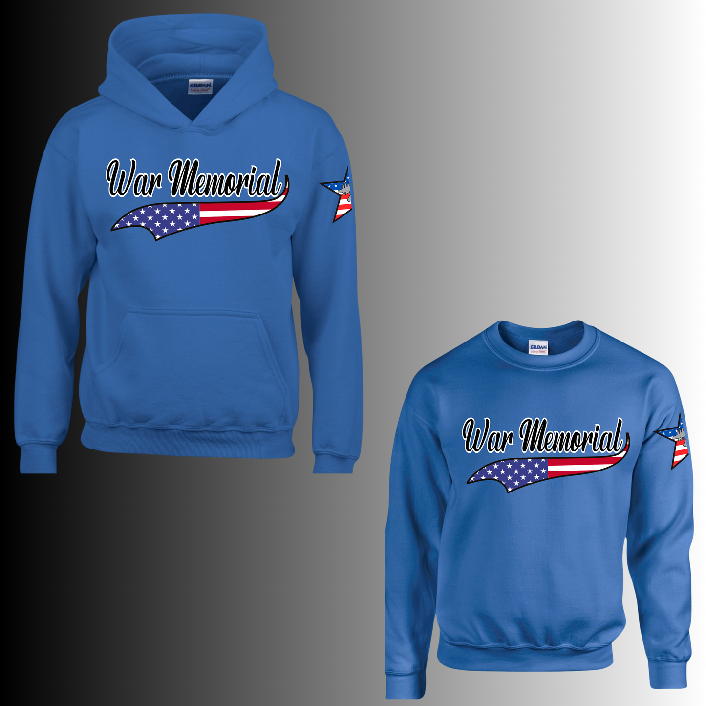 017 - WAR MEMORIAL Baseball design (Tee- Shirt - Crewneck Sweatshirt or Hooded Sweatshirt)