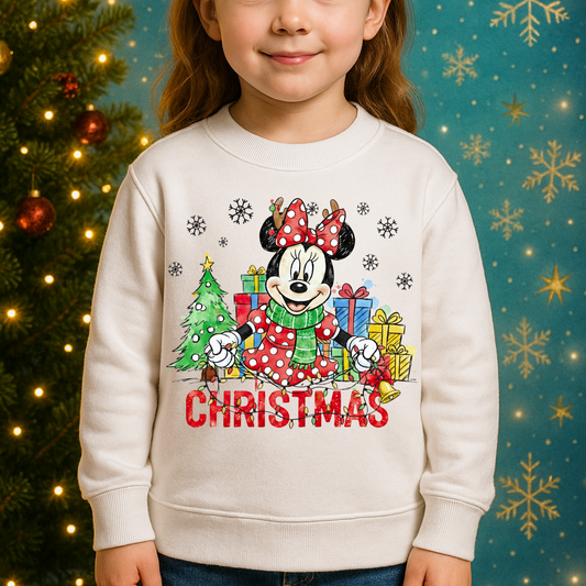 001 - Minnie Merry Christmas - Tee-shirt - Crewneck or Hooded Sweatshirt