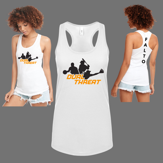 Dual Threat 006 - Next Level Racerback Women's Tank Tops